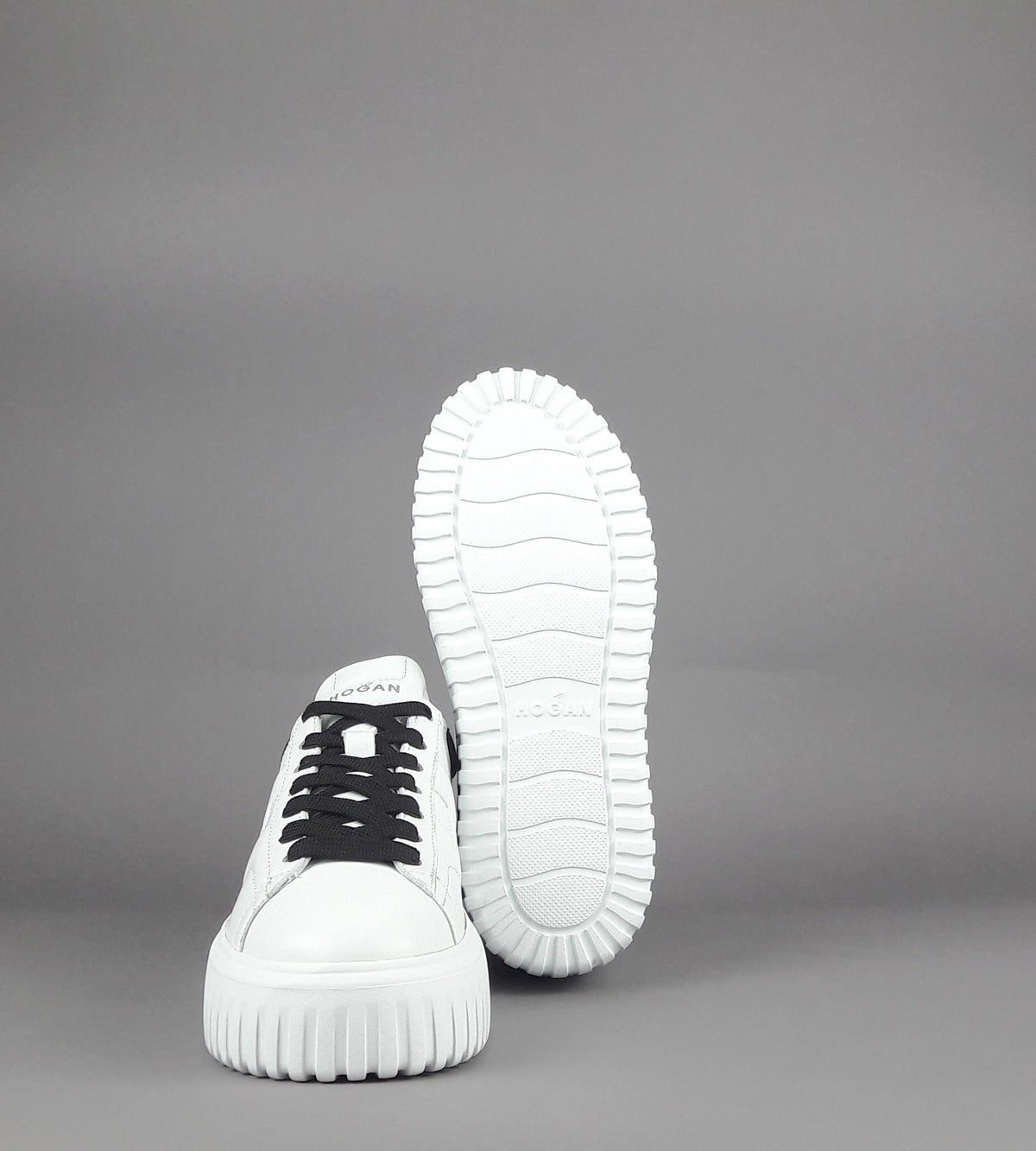 Hogan Stripes Donna Pelle Nappa Bianco