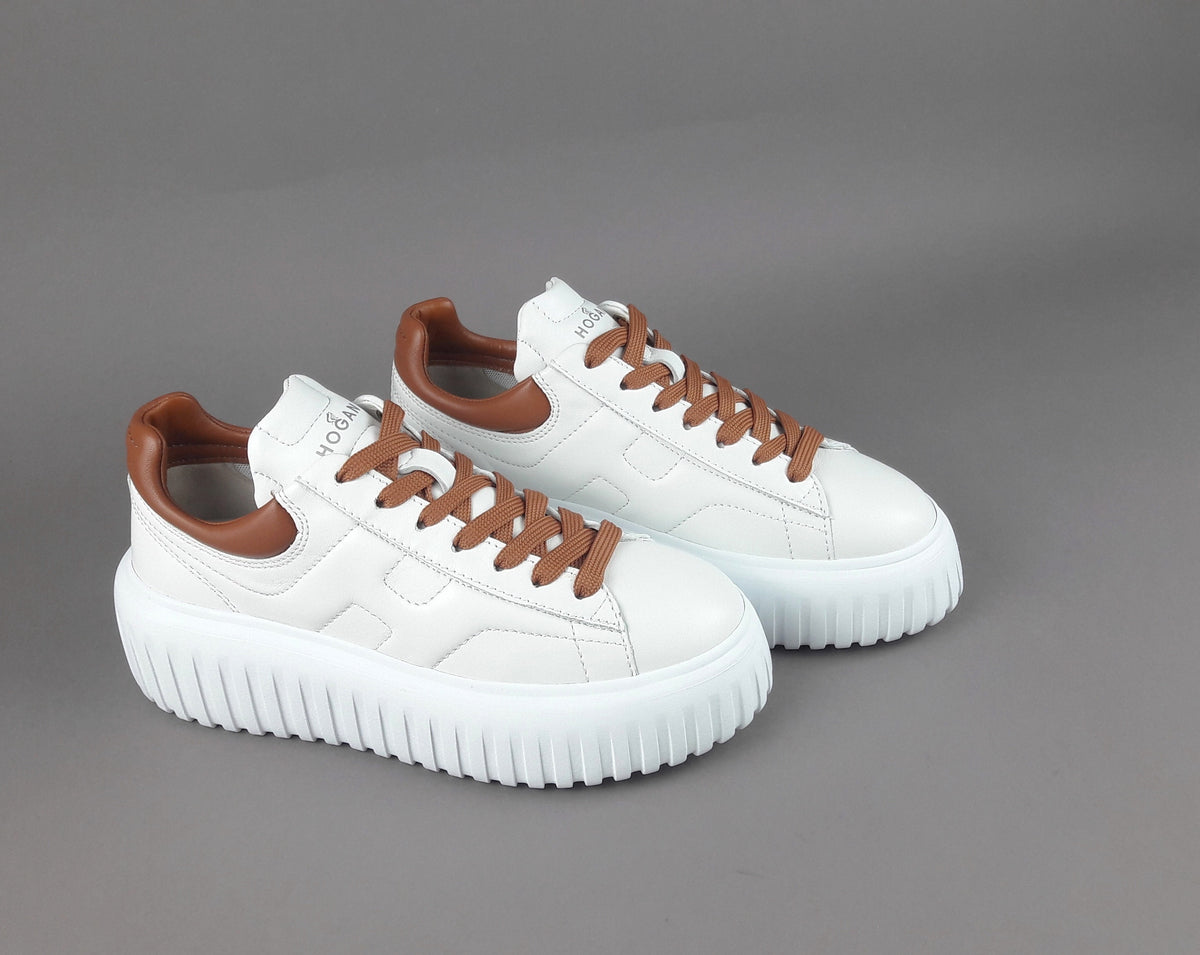 Hogan Stripes Donna Pelle Nappa Bianco