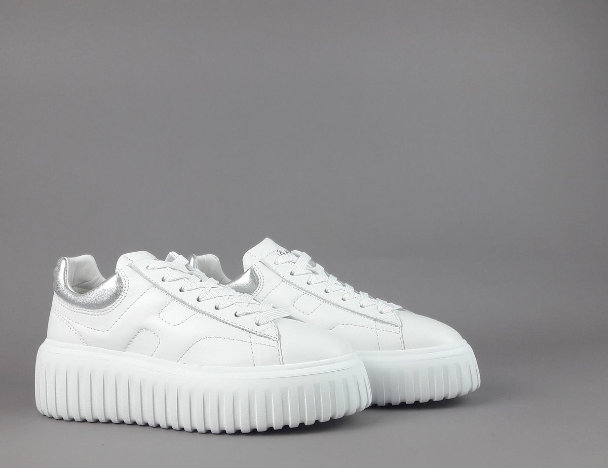 Hogan Stripes Donna Pelle Nappa Bianco