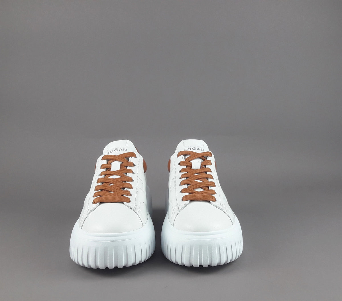 Hogan Stripes Donna Pelle Nappa Bianco