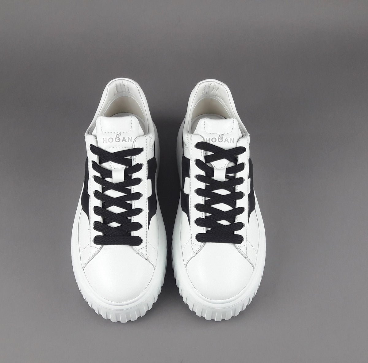 Hogan Stripes Donna Pelle Nappa Bianco