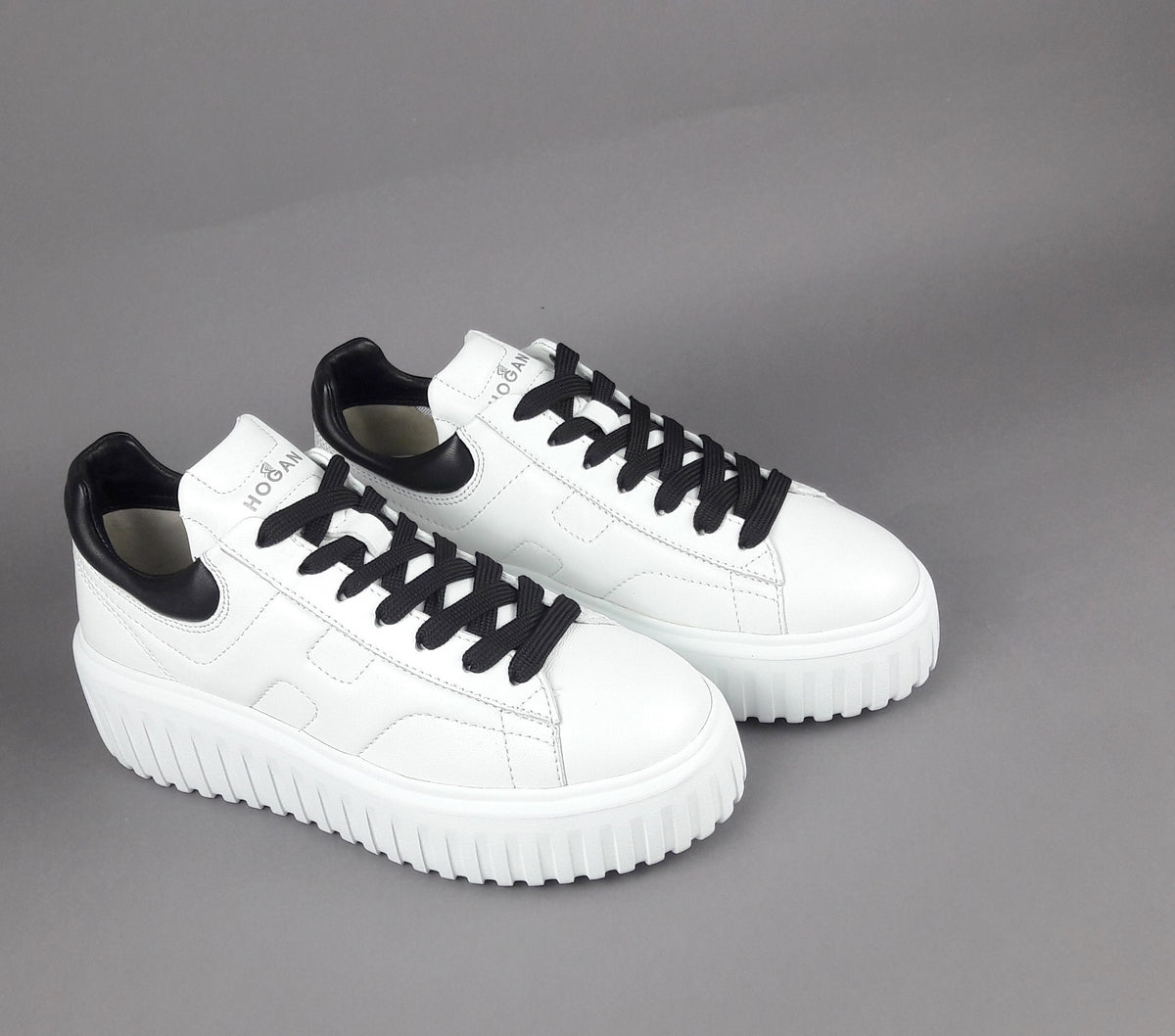 Hogan Stripes Donna Pelle Nappa Bianco