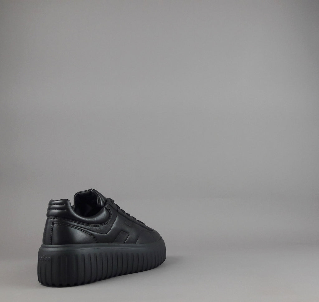 Hogan Stripes Donna Pelle Nappa Nero