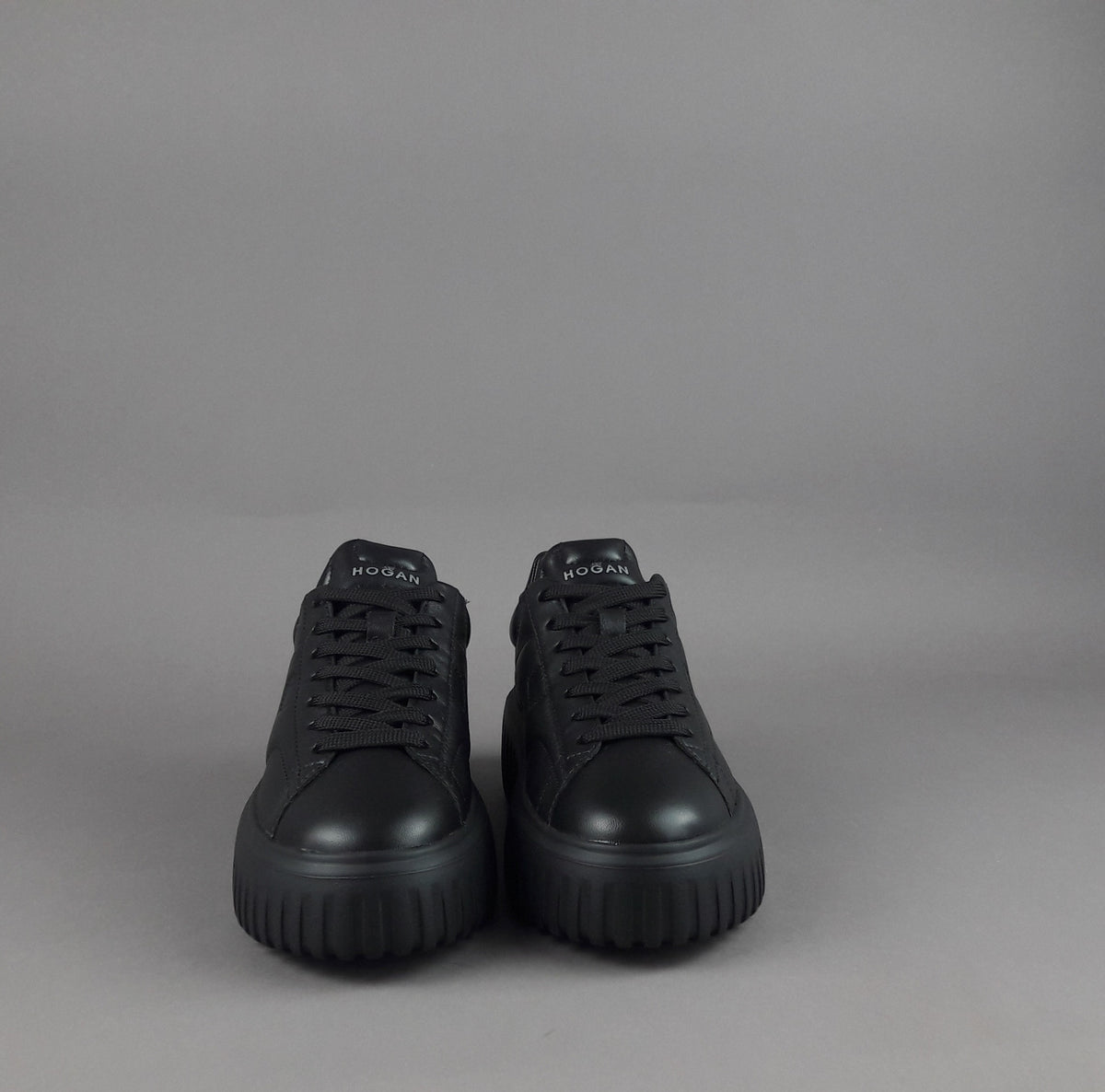 Hogan Stripes Donna Pelle Nappa Nero