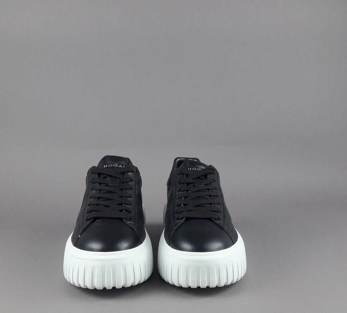 Hogan Stripes Donna Pelle Nappa Nero