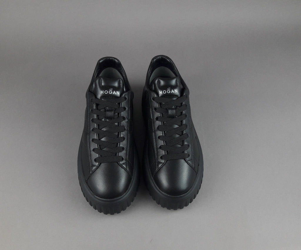 Hogan Stripes Donna Pelle Nappa Nero