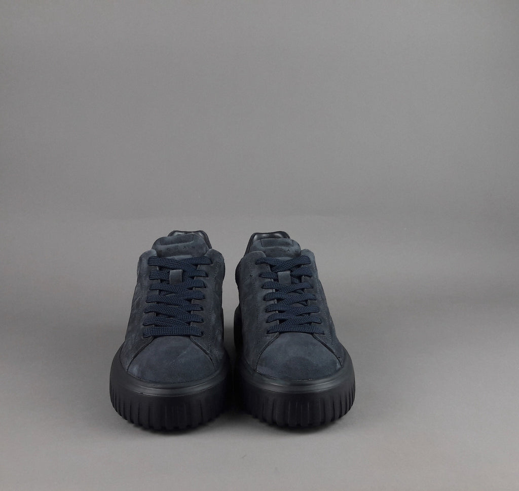 Hogan Stripes Uomo Camoscio Blu Scuro