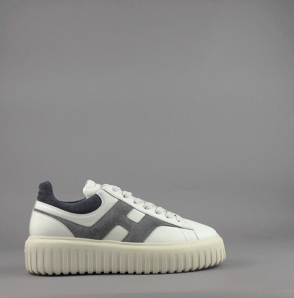 Hogan Stripes Uomo Pelle Bianco Opaco