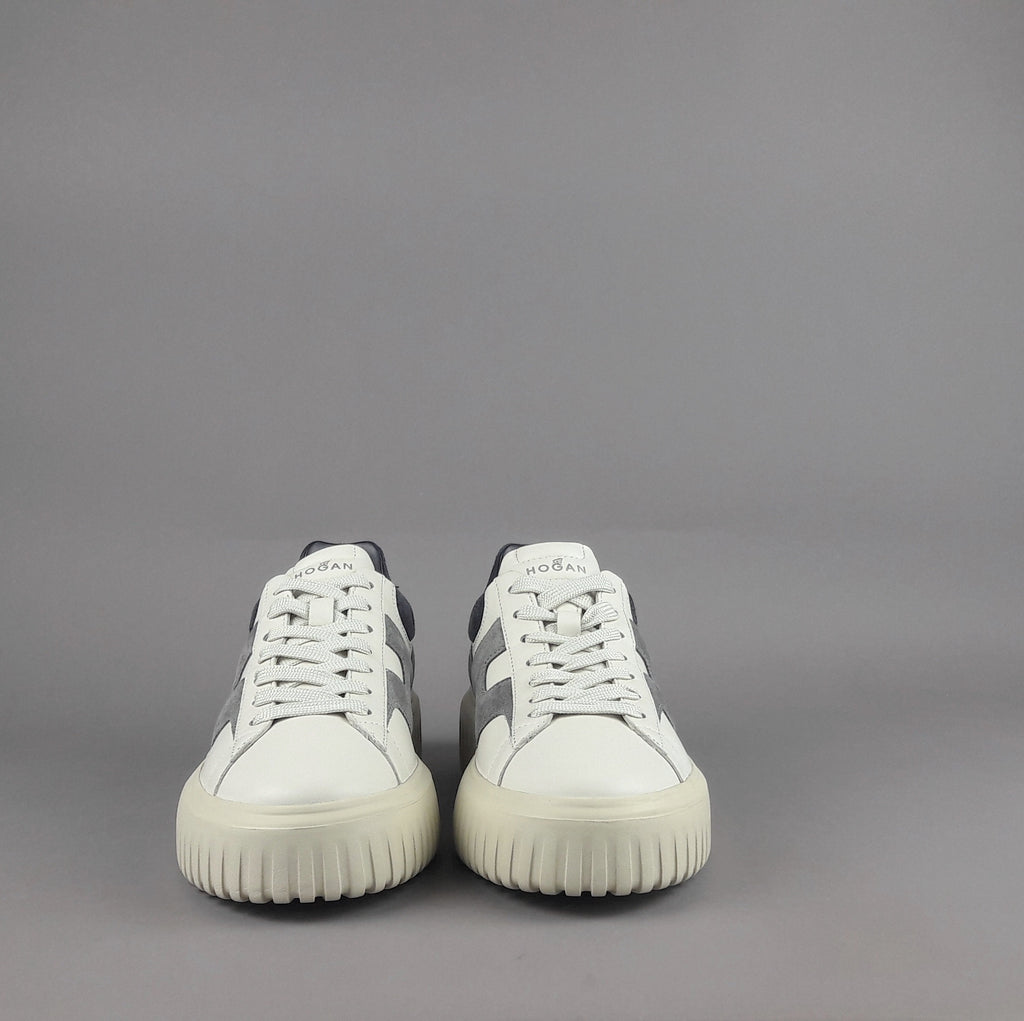 Hogan Stripes Uomo Pelle Bianco Opaco