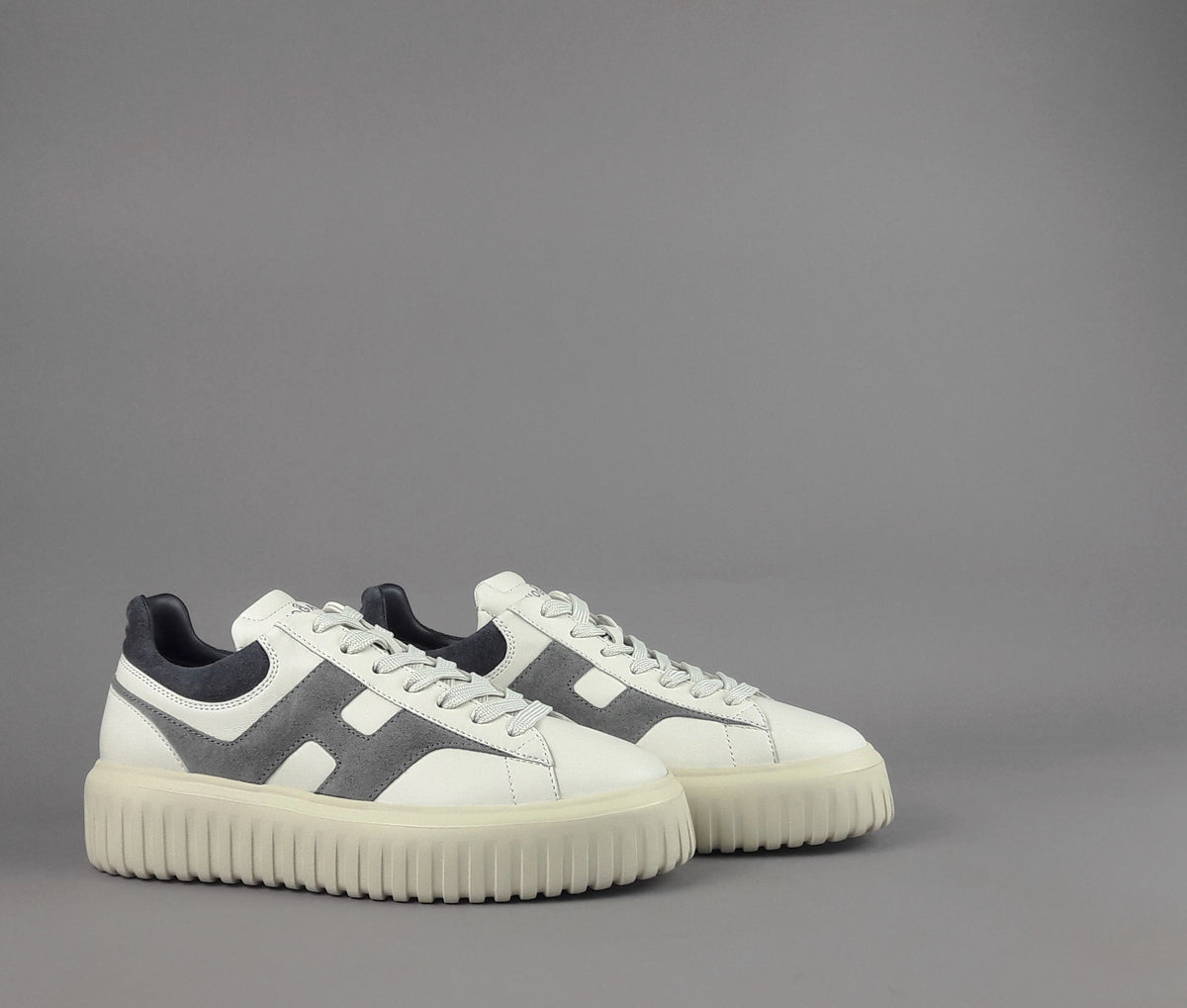 Hogan Stripes Uomo Pelle Bianco Opaco