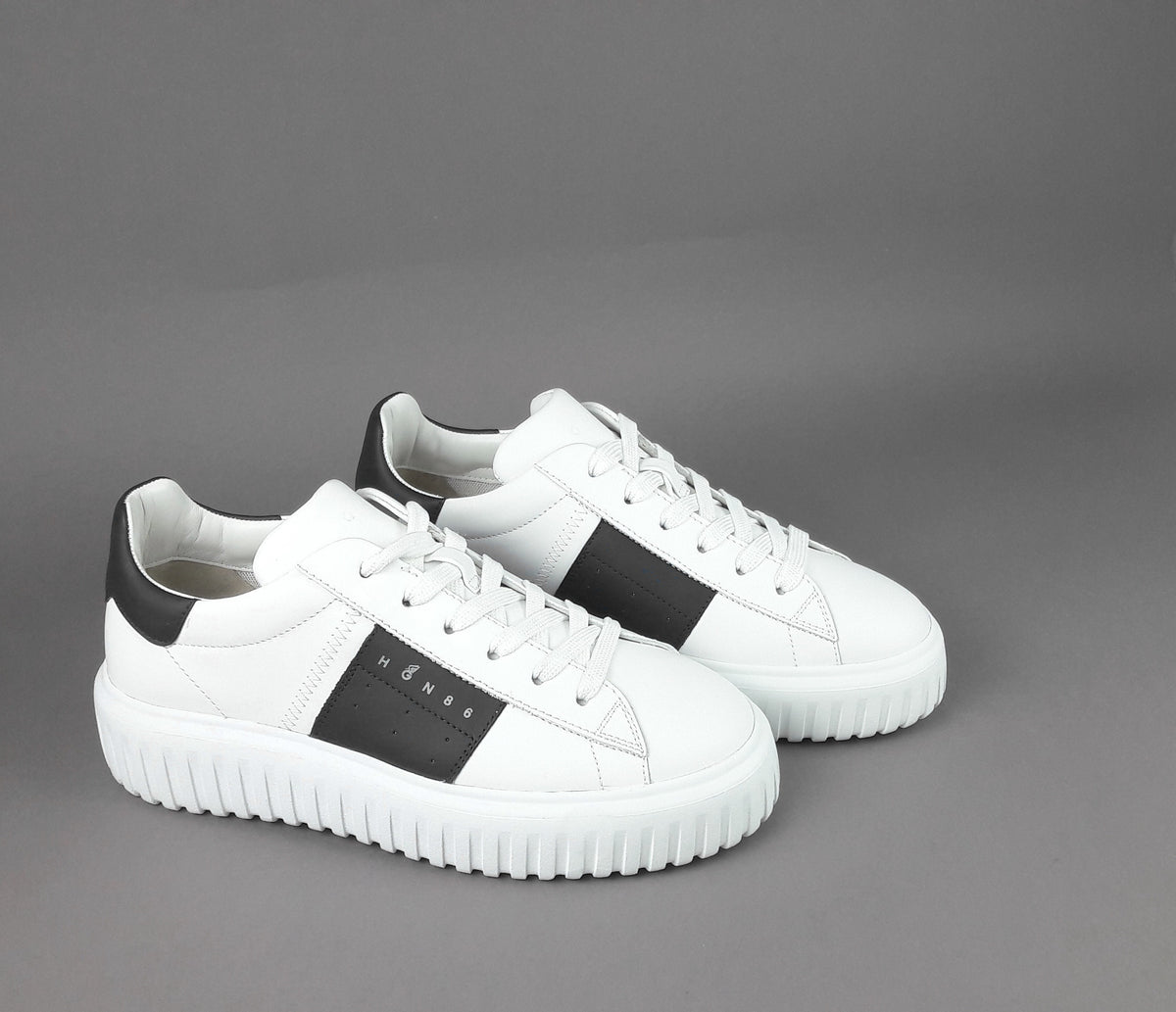 Hogan Stripes Uomo Pelle Nappa Bianco