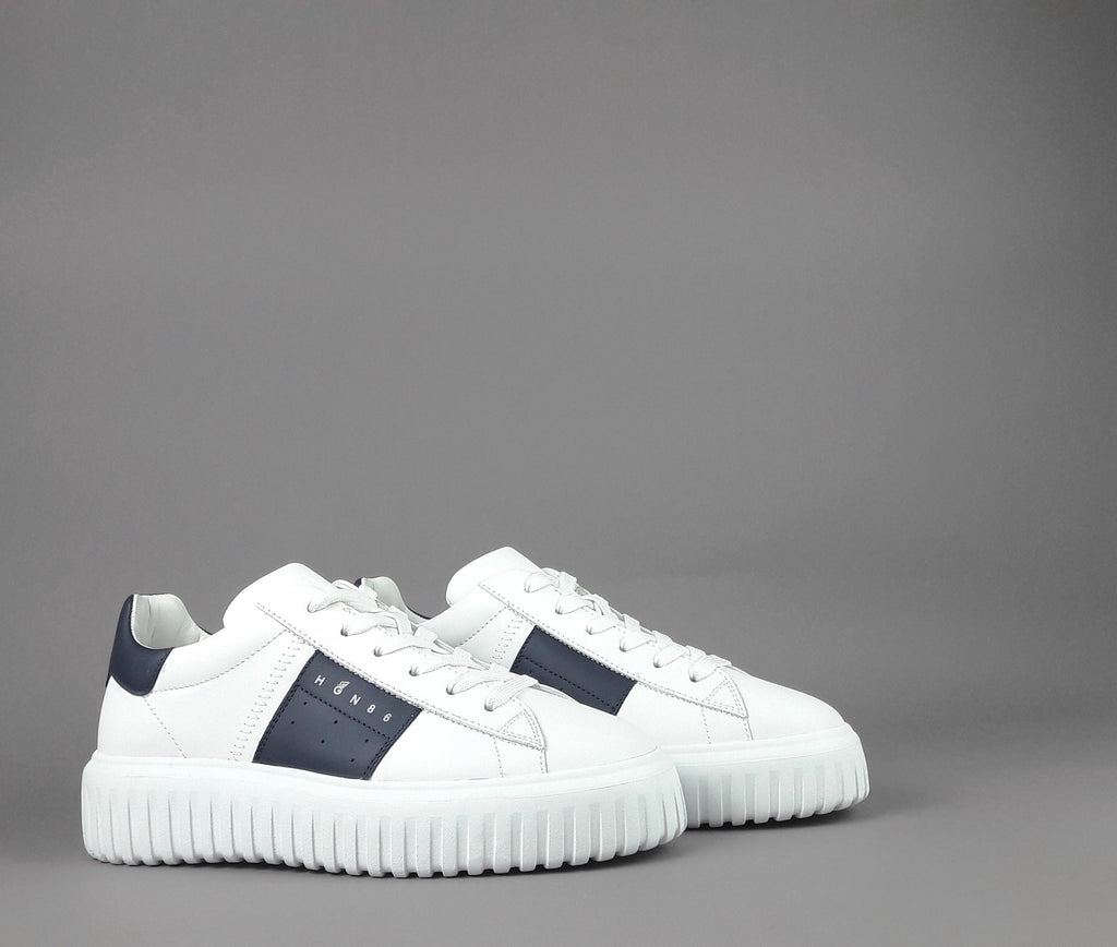 Hogan Stripes Uomo Pelle Nappa Bianco