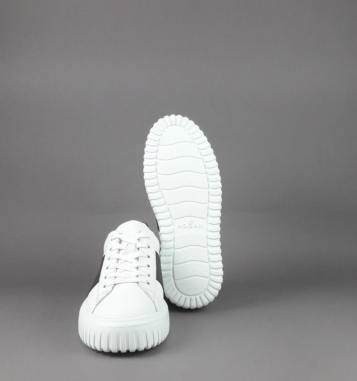 Hogan Stripes Uomo Pelle Nappa Bianco