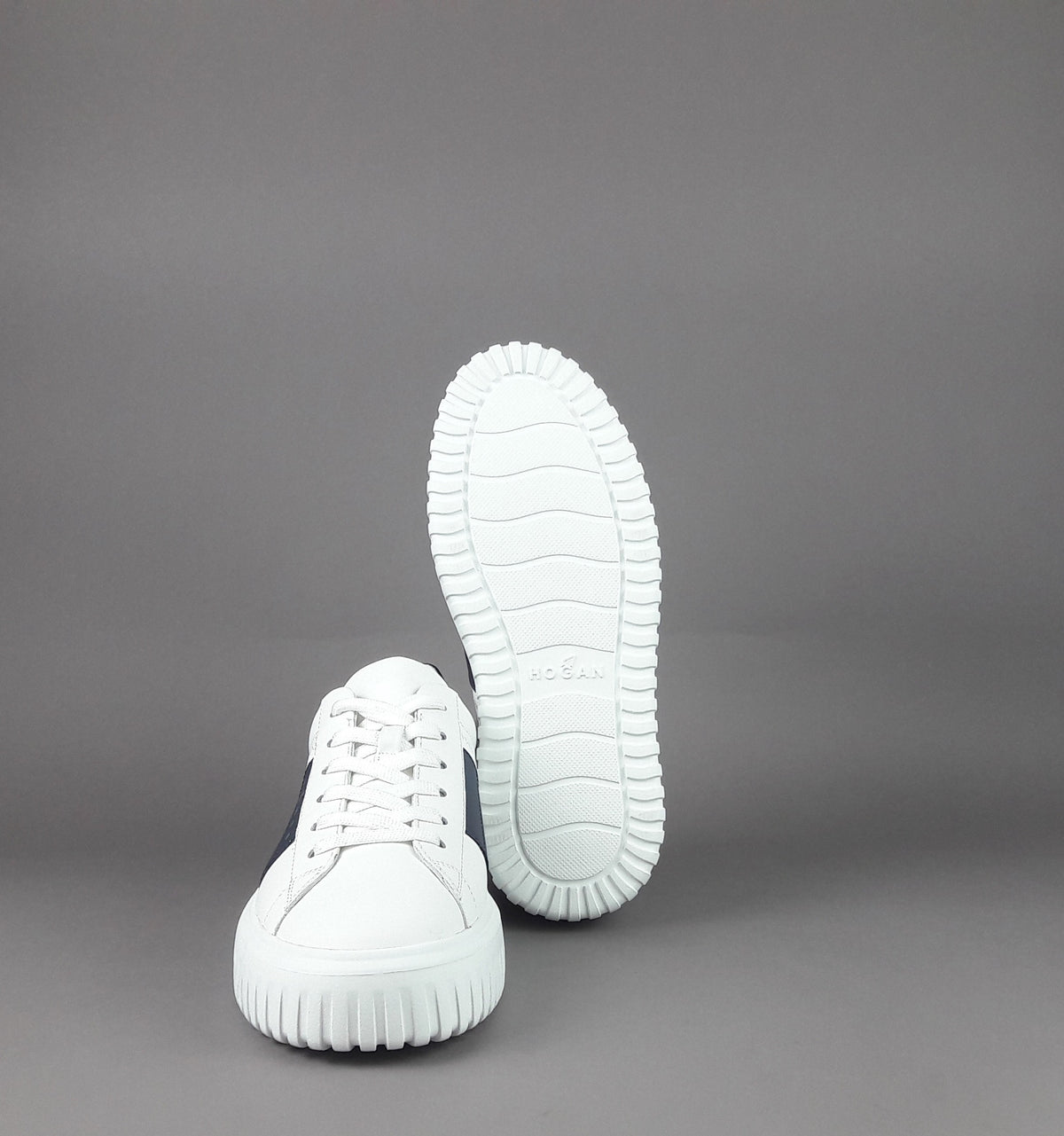 Hogan Stripes Uomo Pelle Nappa Bianco