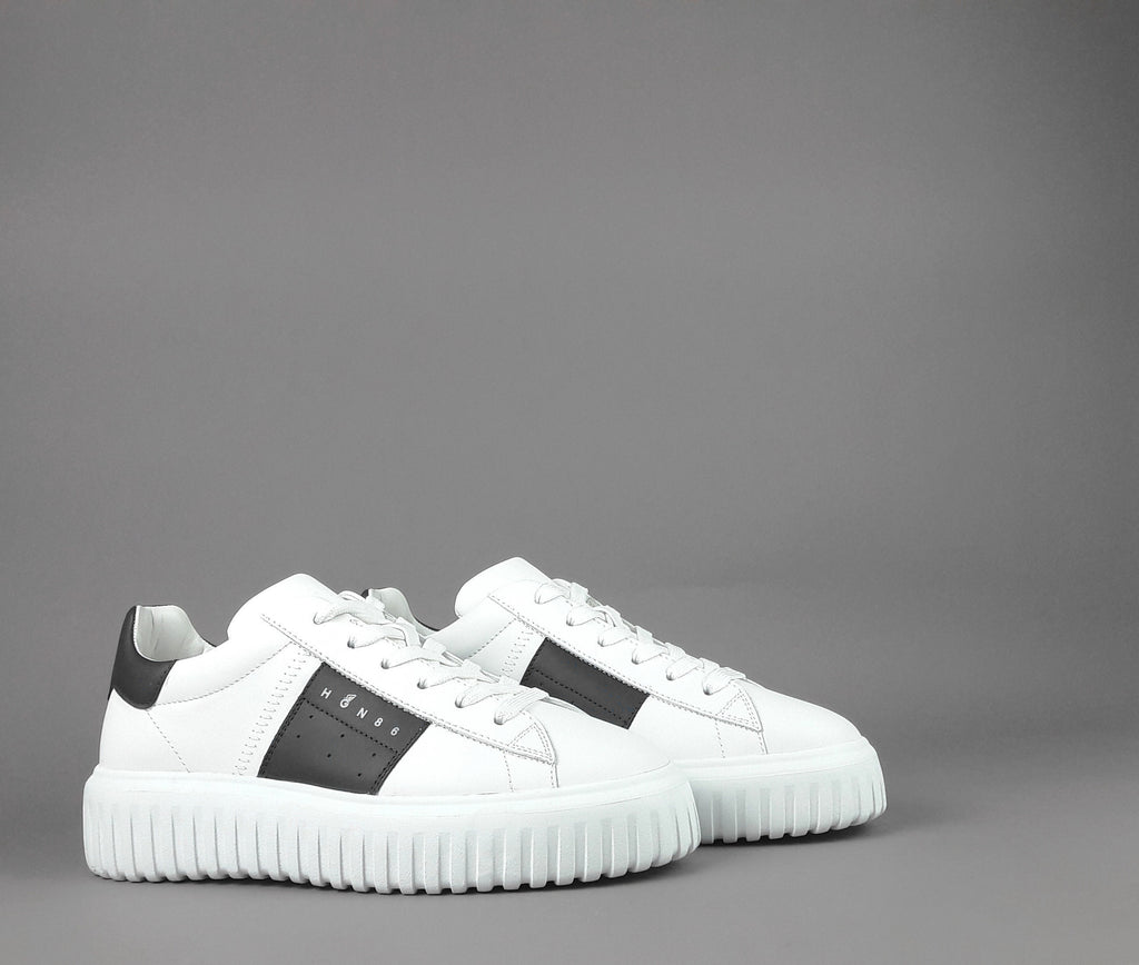 Hogan Stripes Uomo Pelle Nappa Bianco