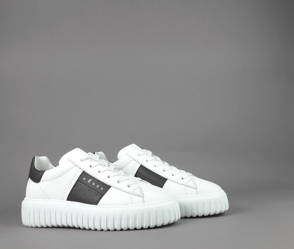 Hogan Stripes Uomo Pelle Nappa Bianco