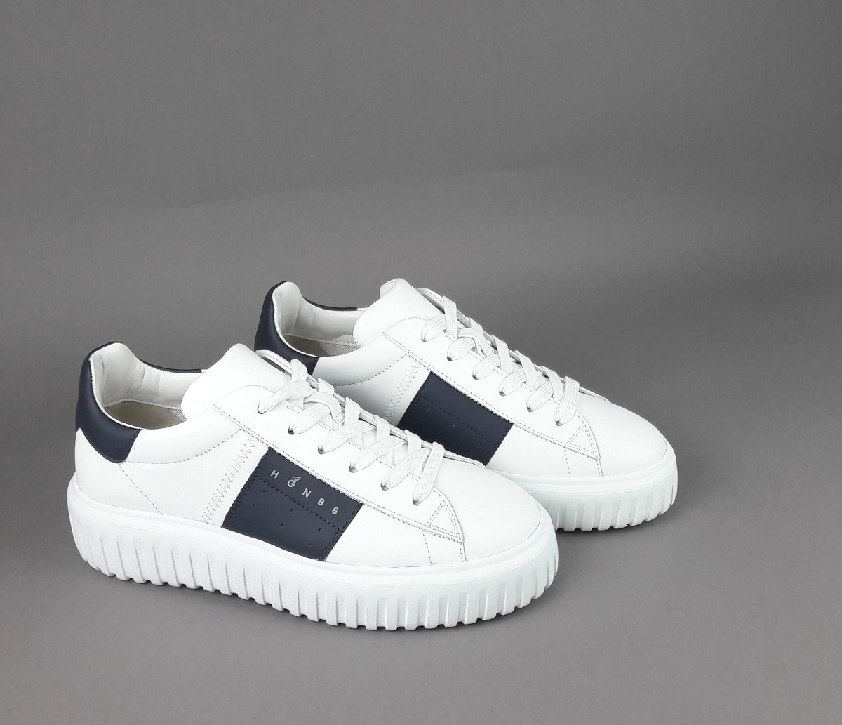 Hogan Stripes Uomo Pelle Nappa Bianco