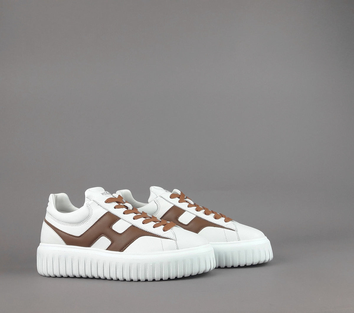 Hogan Stripes Uomo Pelle Nappa Bianco