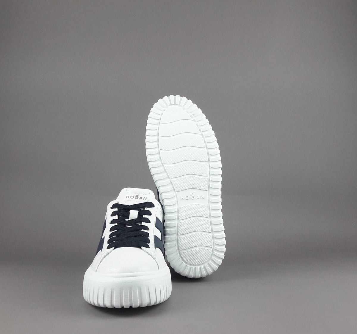 Hogan Stripes Uomo Pelle Nappa Bianco