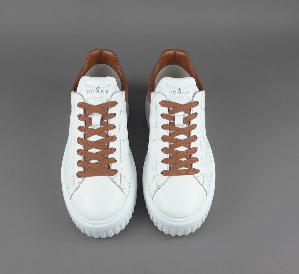Hogan Stripes Uomo Pelle Nappa Bianco