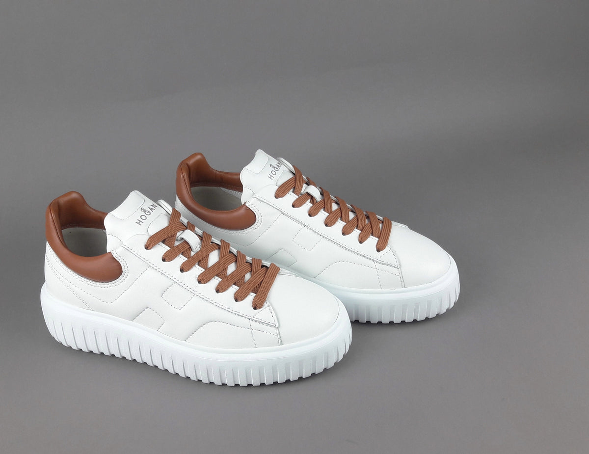 Hogan Stripes Uomo Pelle Nappa Bianco