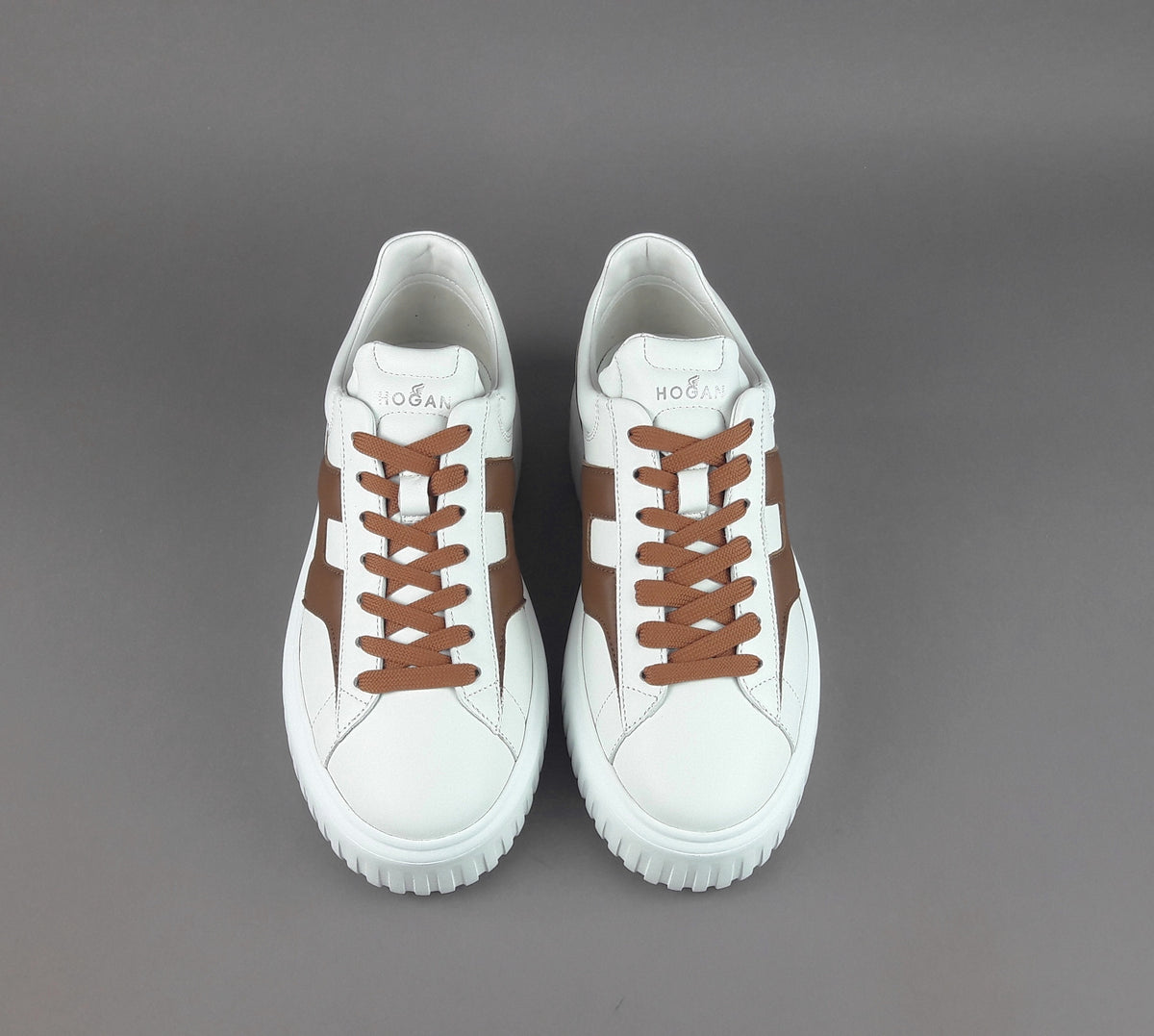 Hogan Stripes Uomo Pelle Nappa Bianco