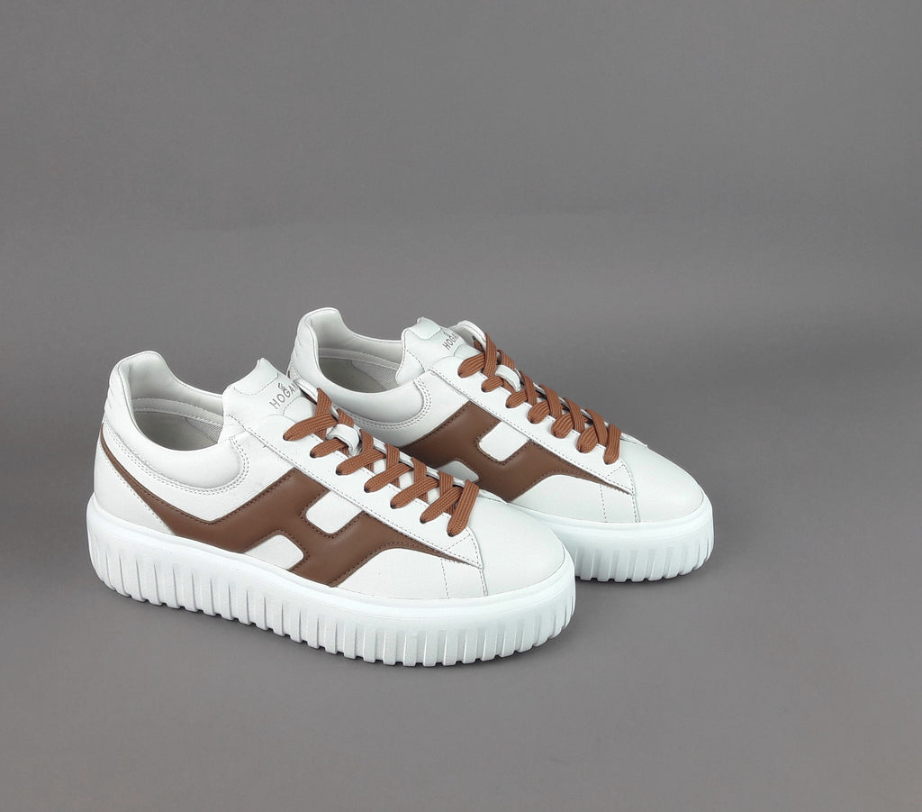Hogan Stripes Uomo Pelle Nappa Bianco