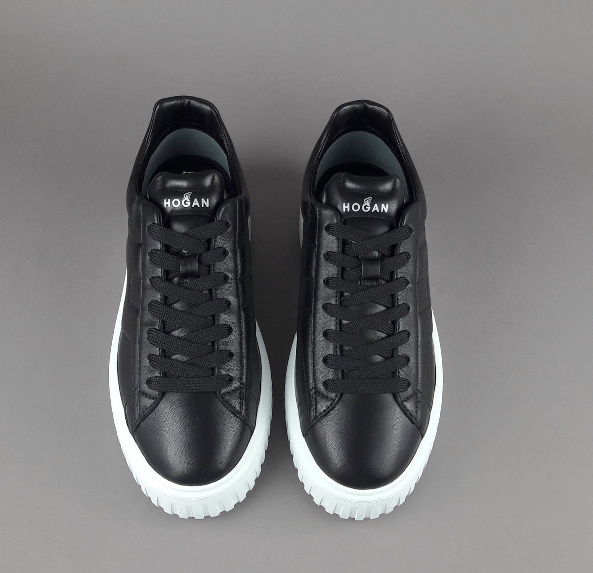 Hogan Stripes Uomo Pelle Nappa Nero