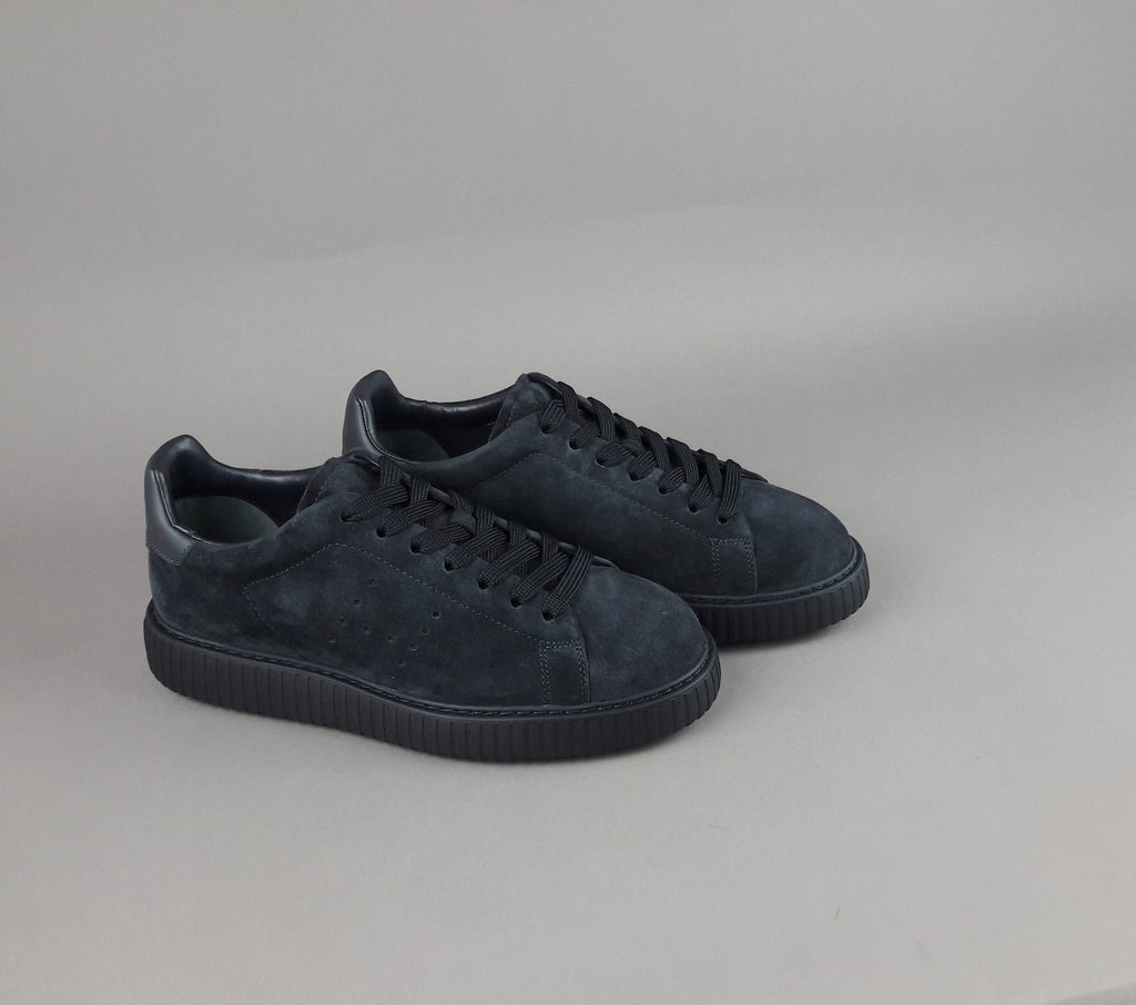 Hogan Urban Stripes Uomo Camoscio Blu Scuro