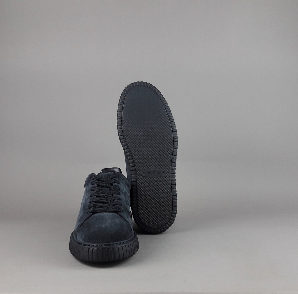 Hogan Urban Stripes Uomo Camoscio Blu Scuro