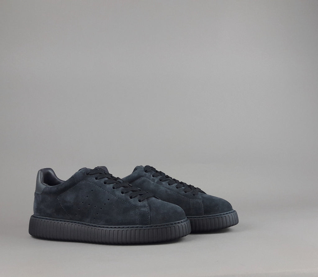 Hogan Urban Stripes Uomo Camoscio Blu Scuro