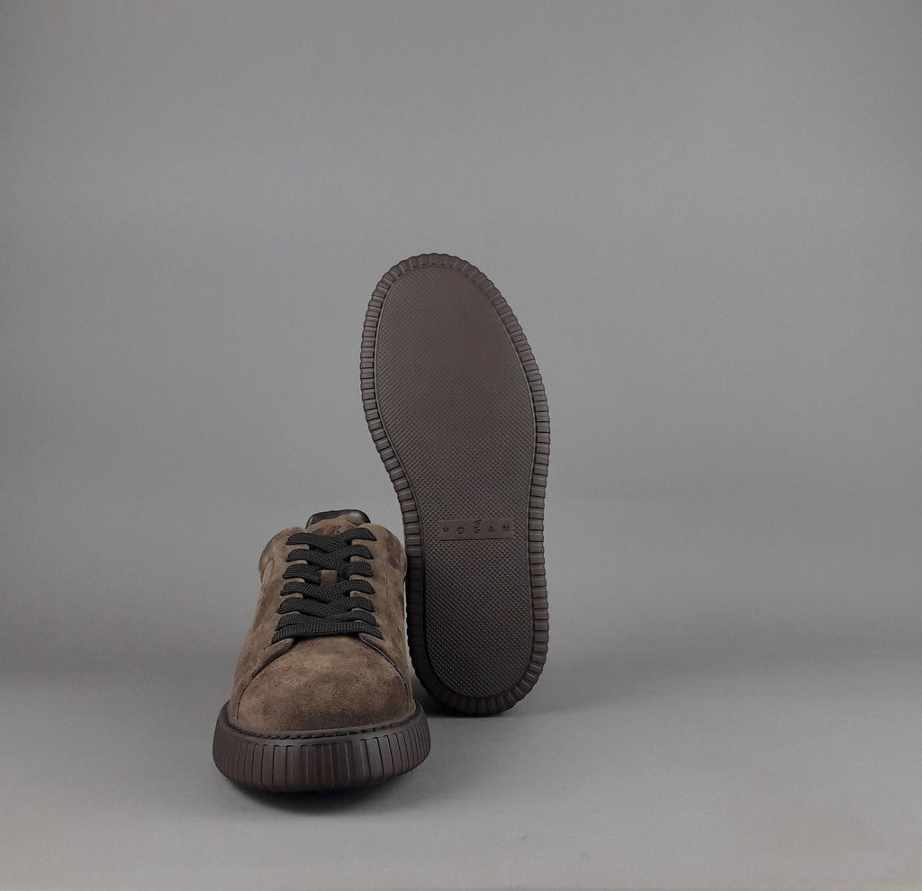 Hogan Urban Stripes Uomo Camoscio Marrone