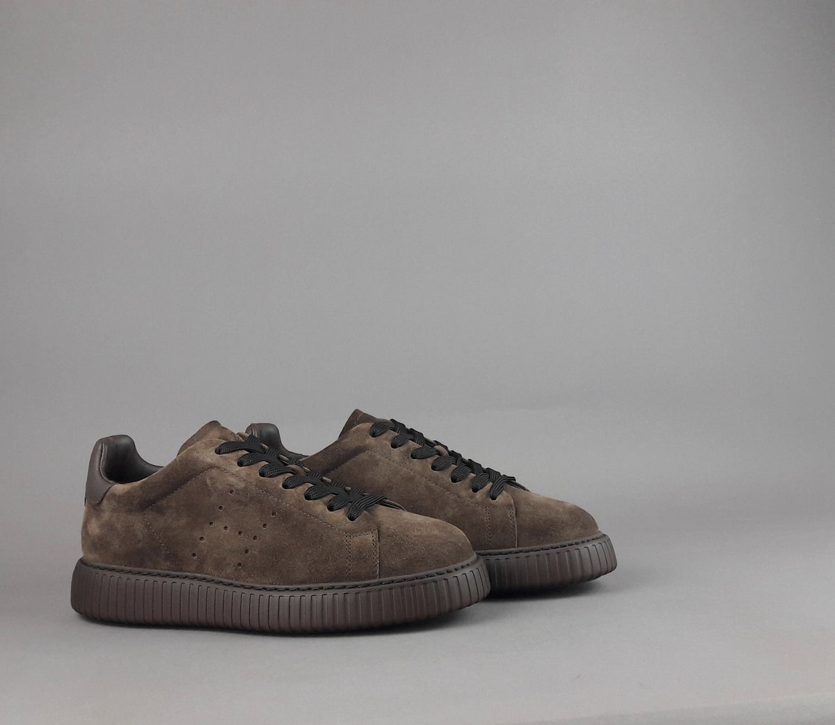 Hogan Urban Stripes Uomo Camoscio Marrone