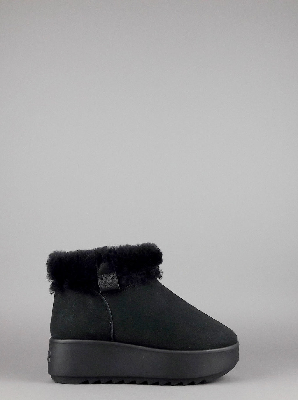Hoor Tronchetto Donna Camoscio Montone Shearling Nero