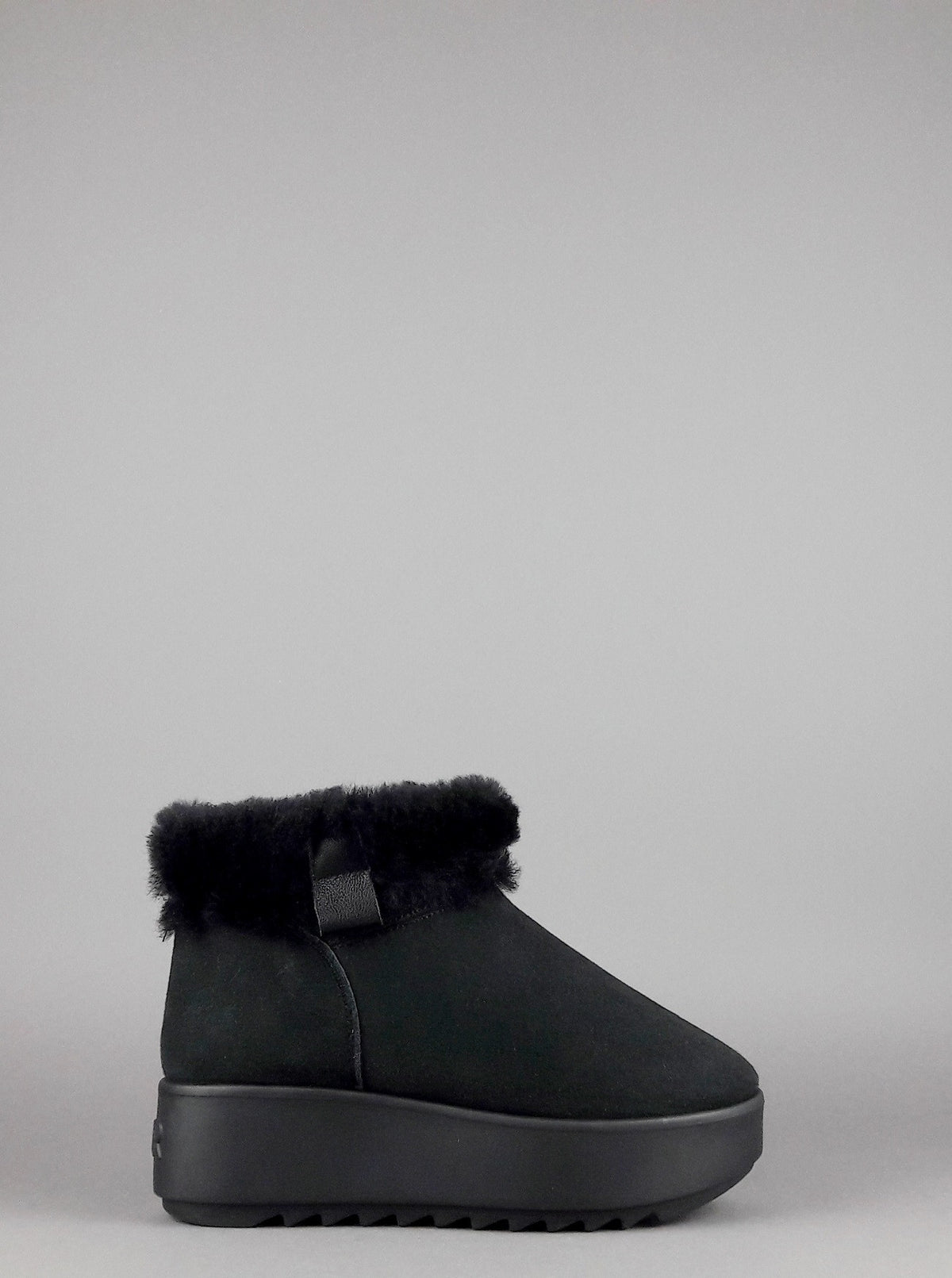 Hoor Tronchetto Donna Camoscio Montone Shearling Nero