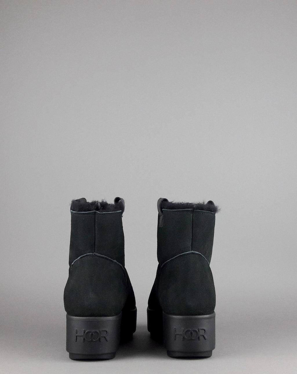 Hoor Tronchetto Donna Camoscio Montone Shearling Nero