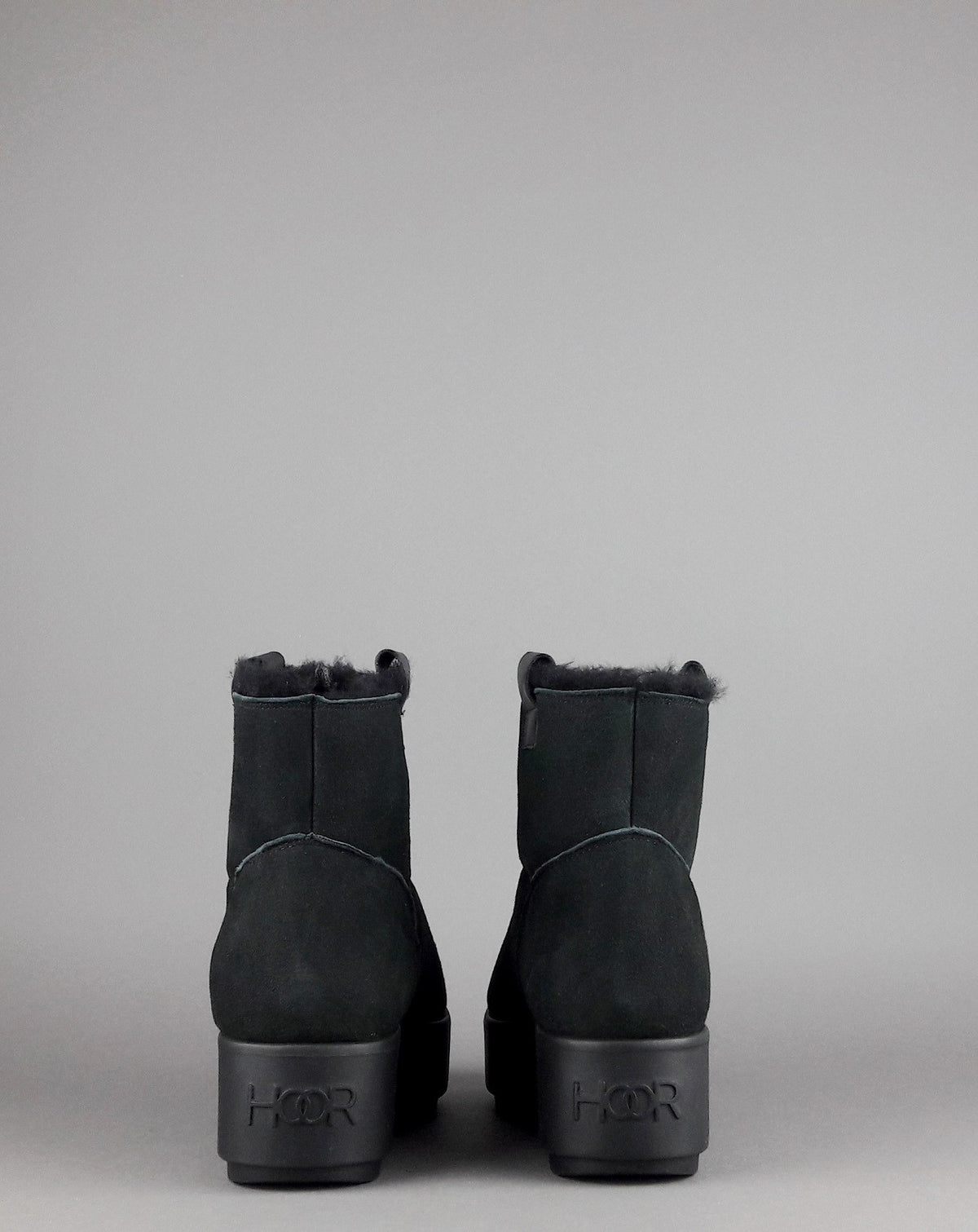 Hoor Tronchetto Donna Camoscio Montone Shearling Nero