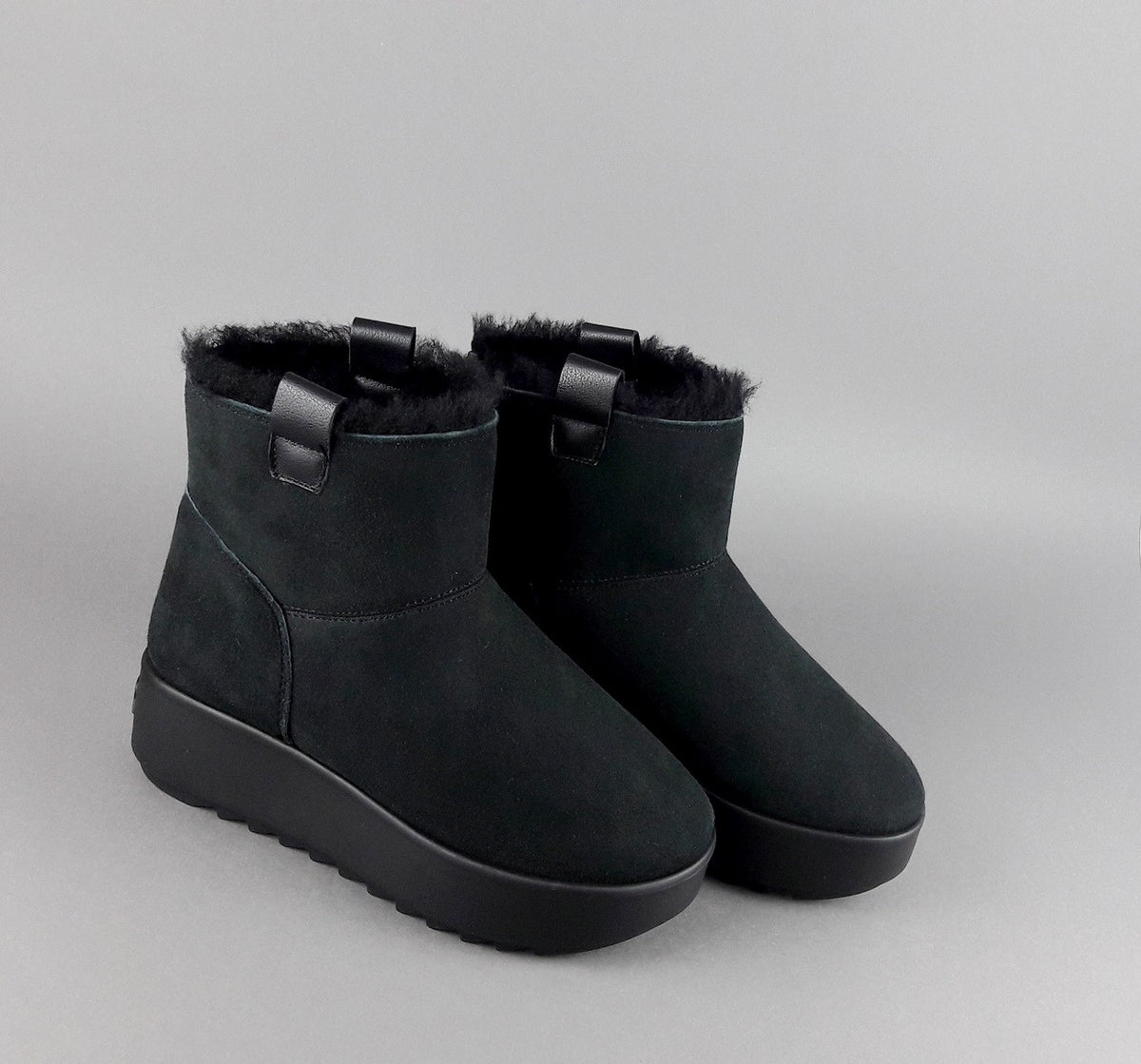 Hoor Tronchetto Donna Camoscio Montone Shearling Nero