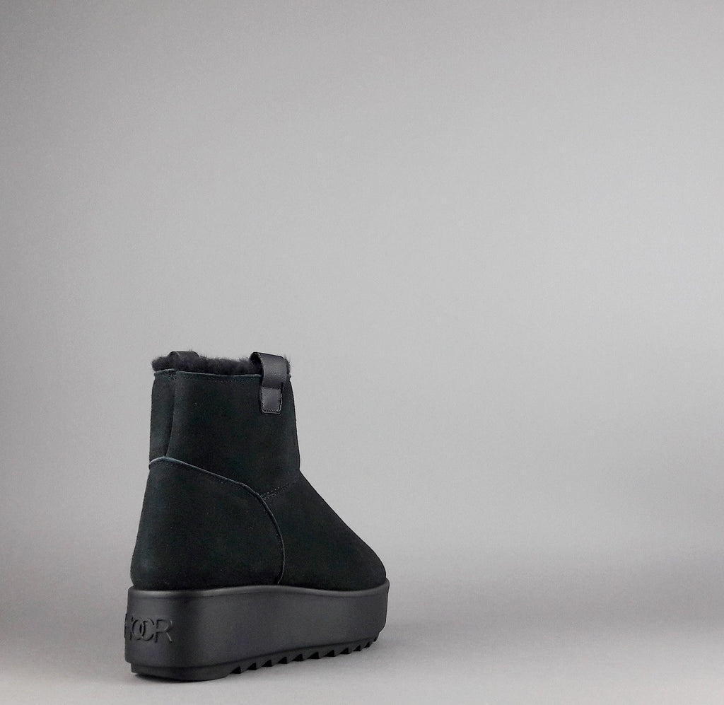 Hoor Tronchetto Donna Camoscio Montone Shearling Nero