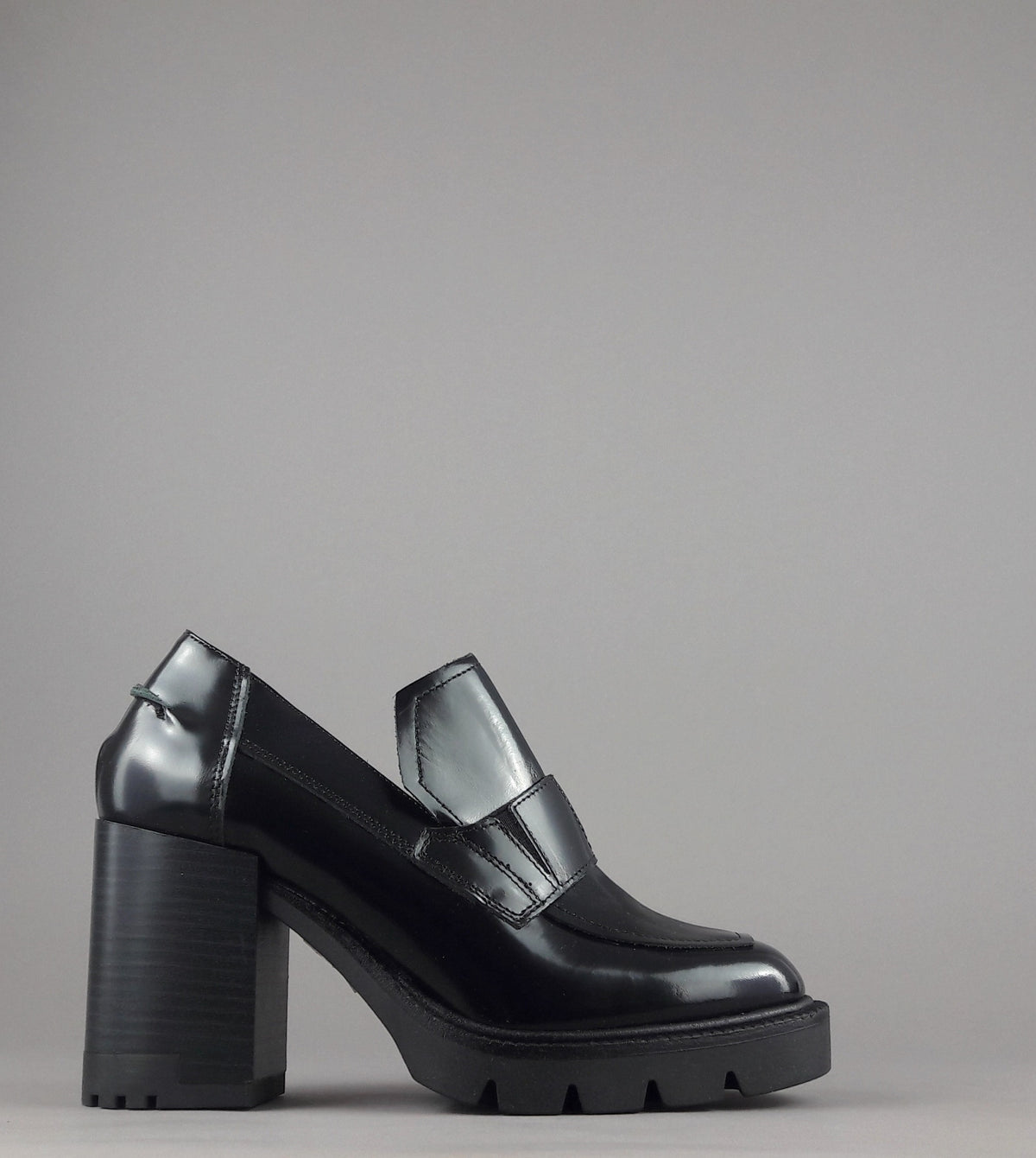 Janet & Janet Mocassino Alto Donna Elettra Pelle Spazzolata Nero