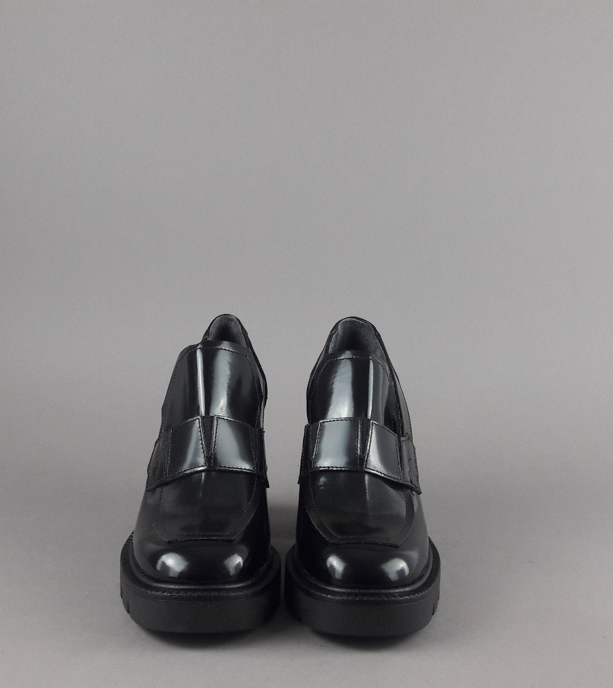 Janet & Janet Mocassino Alto Donna Elettra Pelle Spazzolata Nero