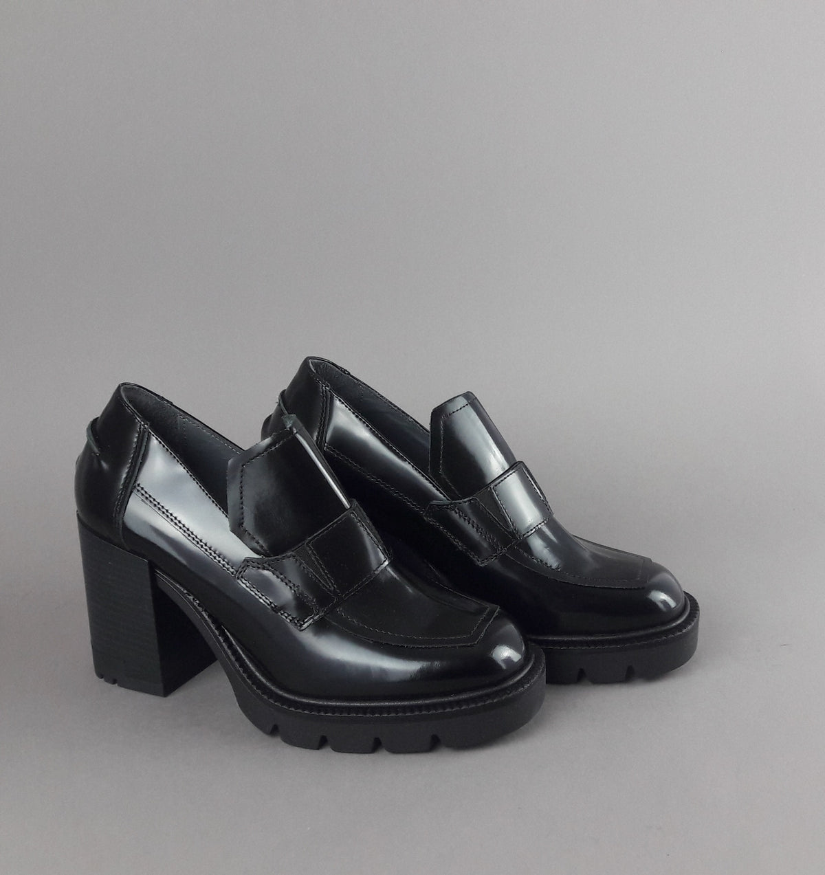 Janet & Janet Mocassino Alto Donna Elettra Pelle Spazzolata Nero