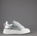 Janet & Janet Sneakers Donna Gilda Pelle Laminata Argento