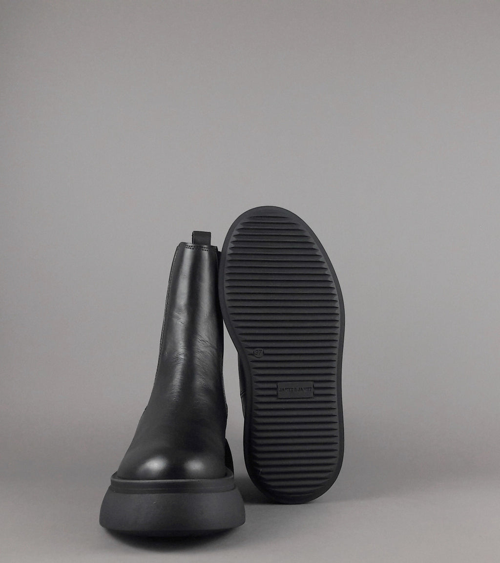 Janet & Janet Trochetto Donna Diletta Pelle Nero Elastici