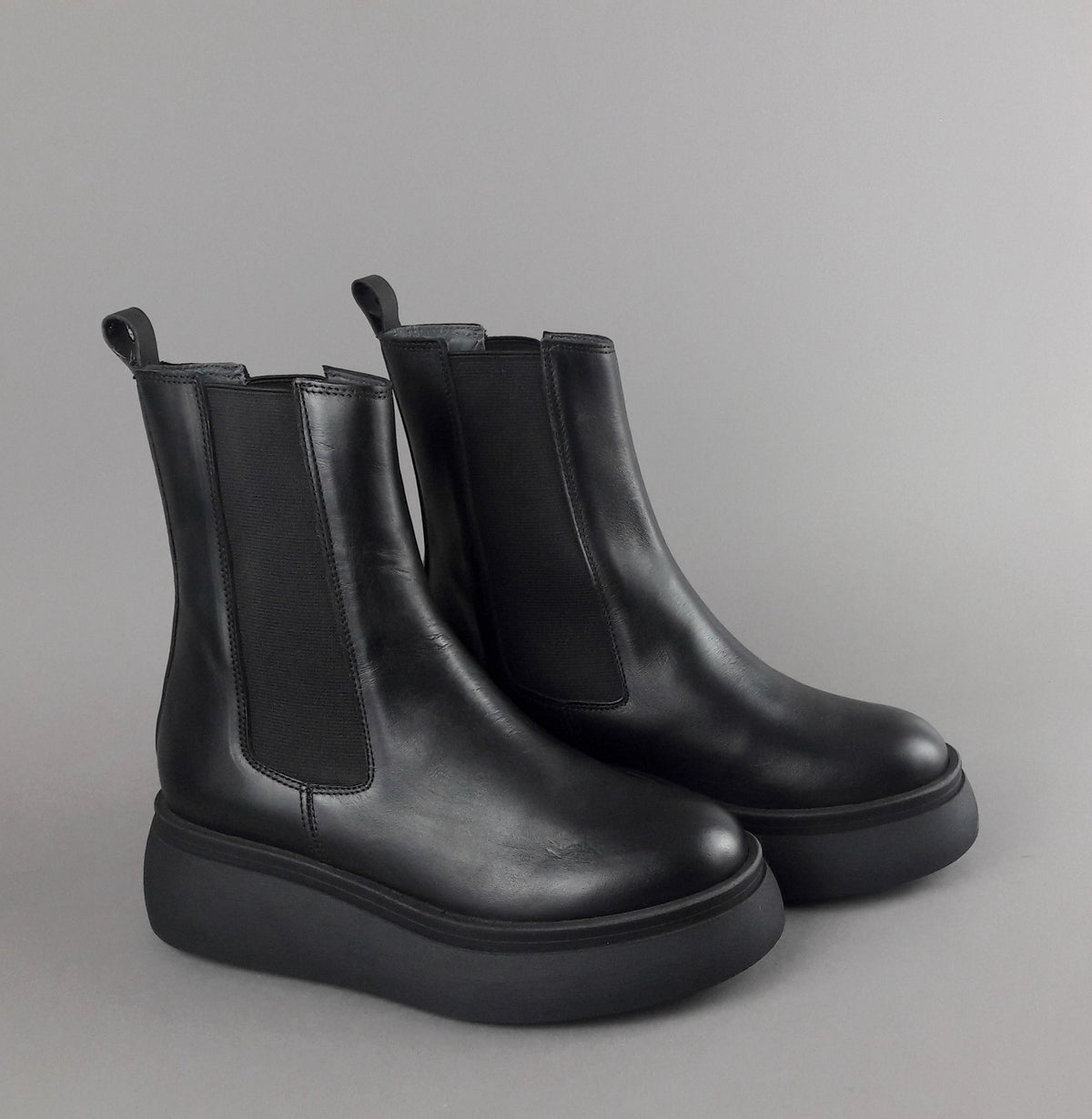 Janet & Janet Trochetto Donna Diletta Pelle Nero Elastici