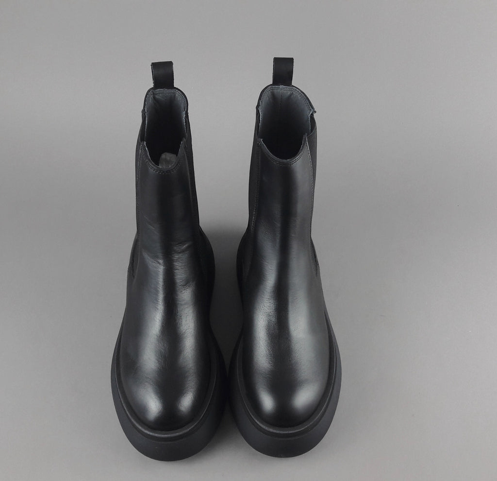 Janet & Janet Trochetto Donna Diletta Pelle Nero Elastici