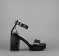 Janet Sport Sandalo Donna Nazira Pelle Nera