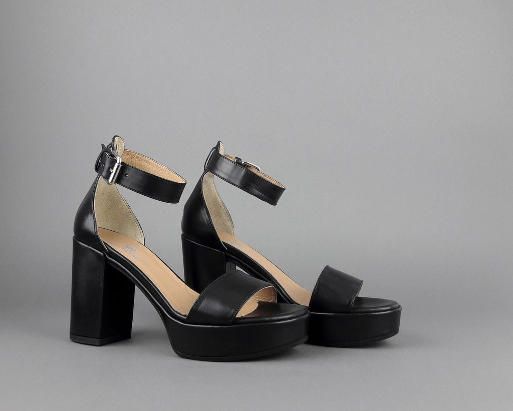 Janet Sport Sandalo Donna Nazira Pelle Nera