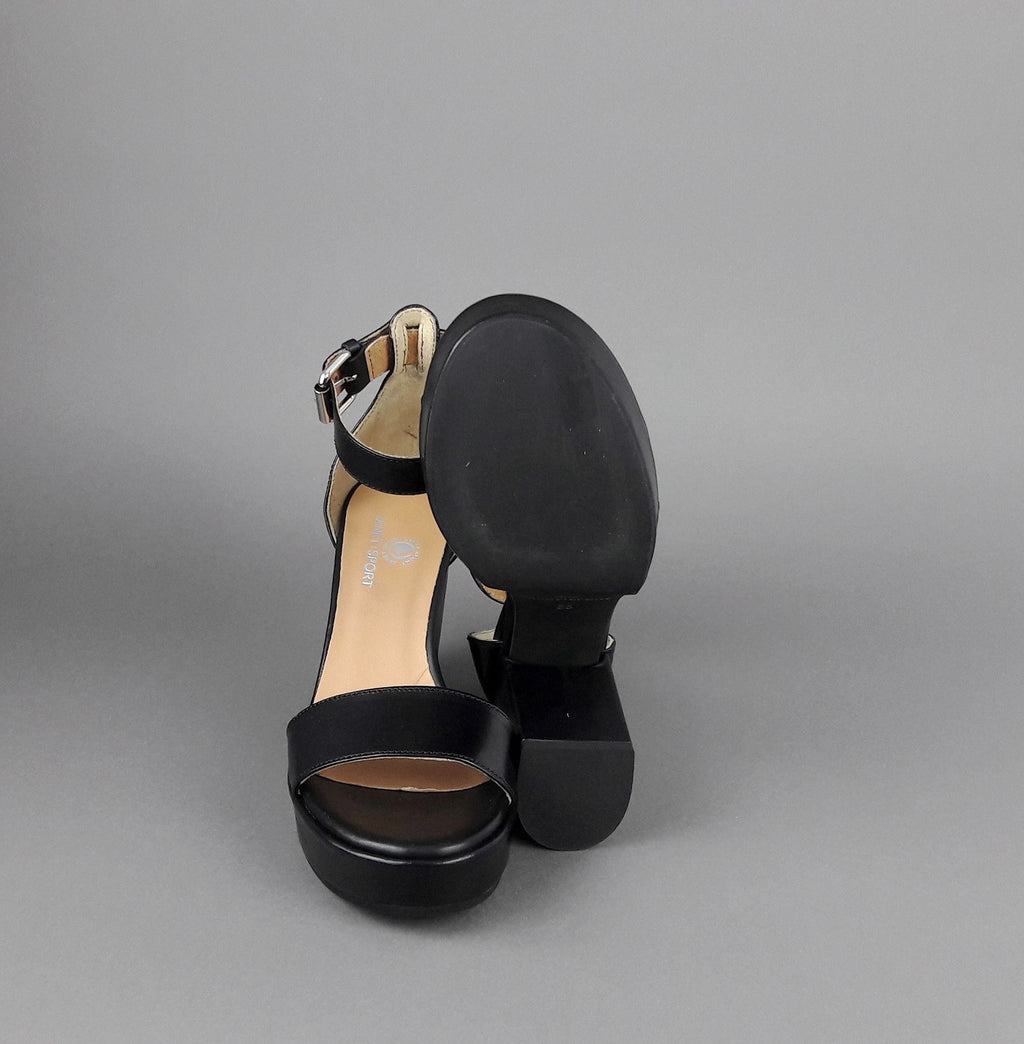 Janet Sport Sandalo Donna Nazira Pelle Nera