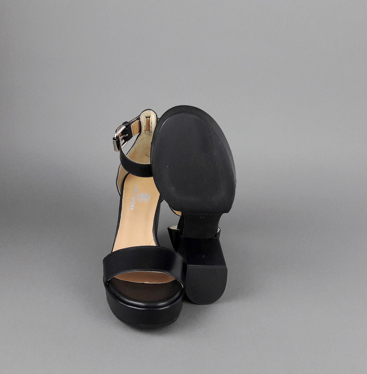 Janet Sport Sandalo Donna Nazira Pelle Nera